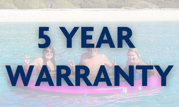 5 year warranty for Sunchill floaty, the best water hammock