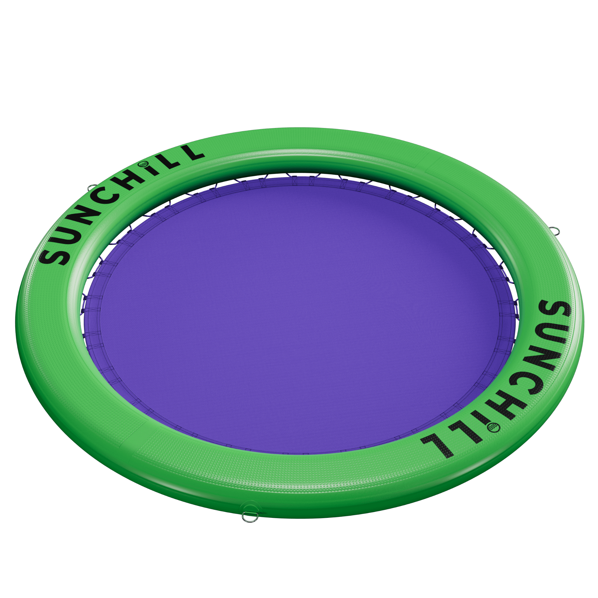 Green Sunchill Water Hammock Float Ring with Purple Netting