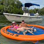 Load image into Gallery viewer, Sunchill Float Water Hammock being used in a lake
