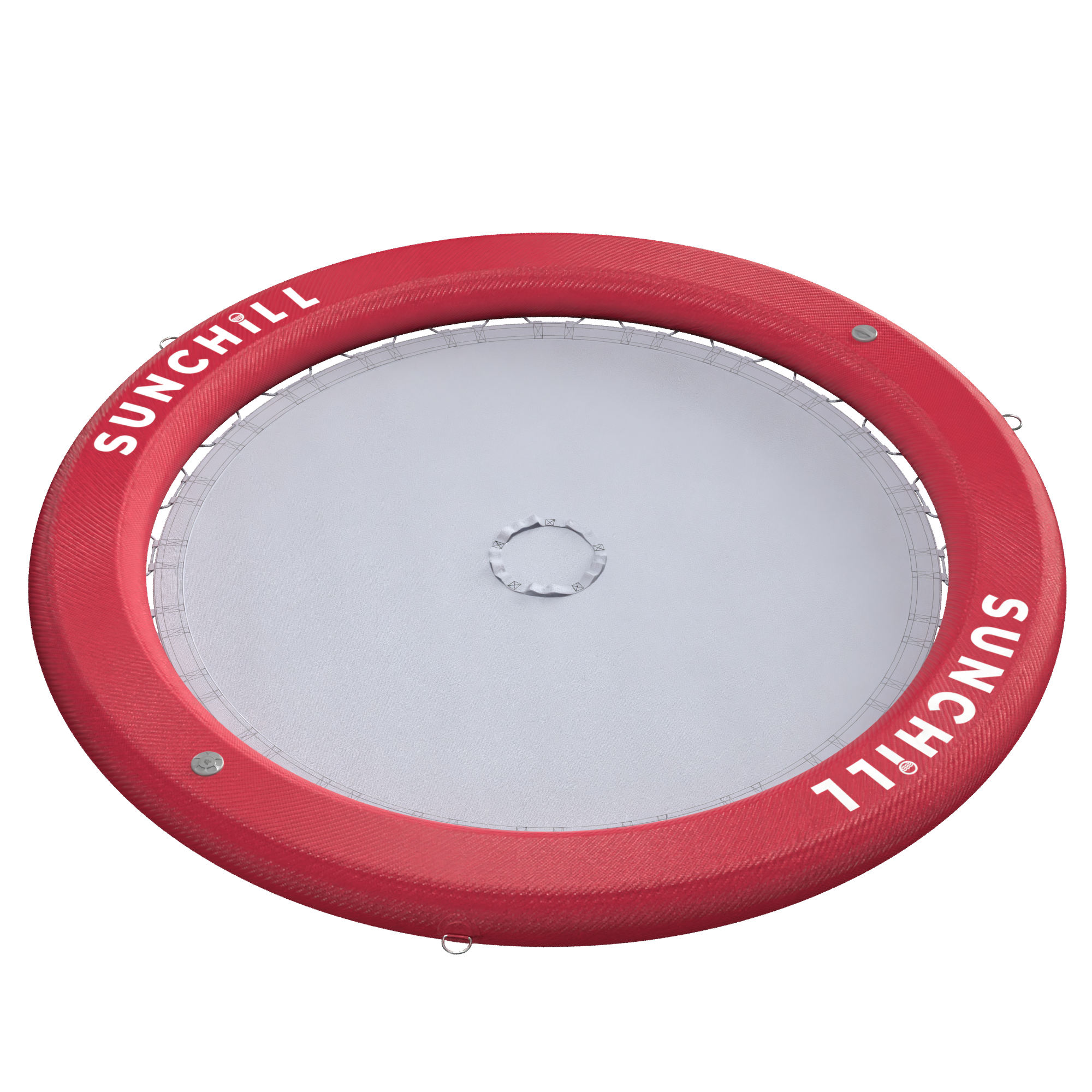 Buckeye Red and White Sunchill inflatable water hammock product view.